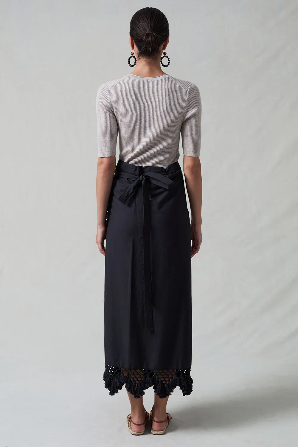 Capri Crocheted Wrap Skirt Caviar - Image 4