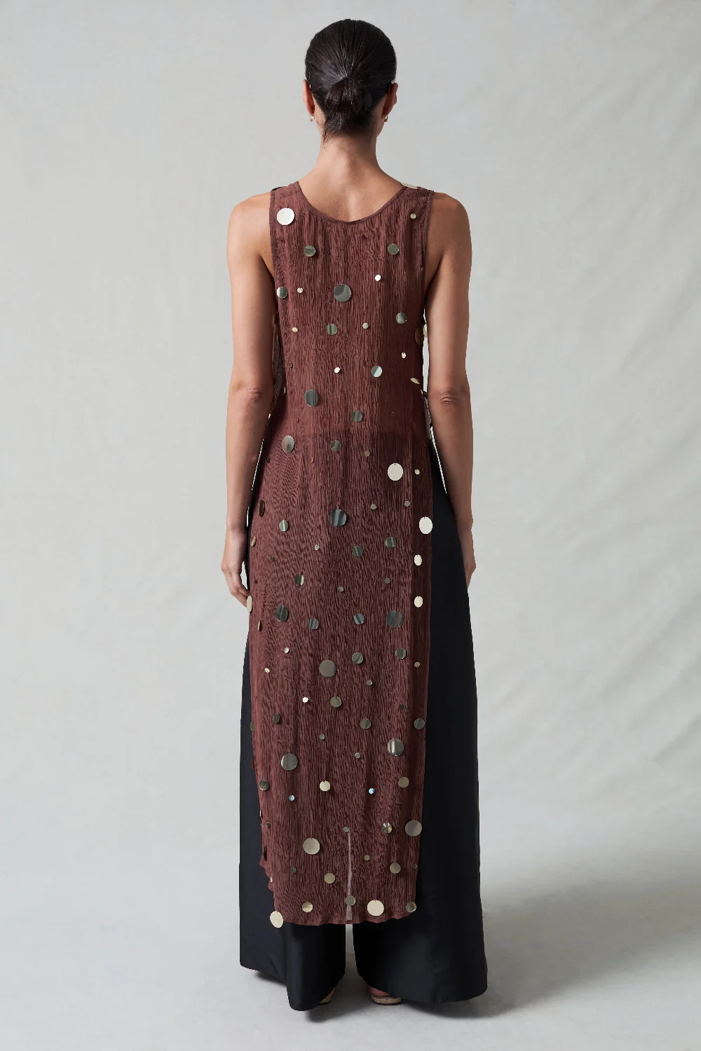 Chloe Sequin Tunic Walnut - Image 3