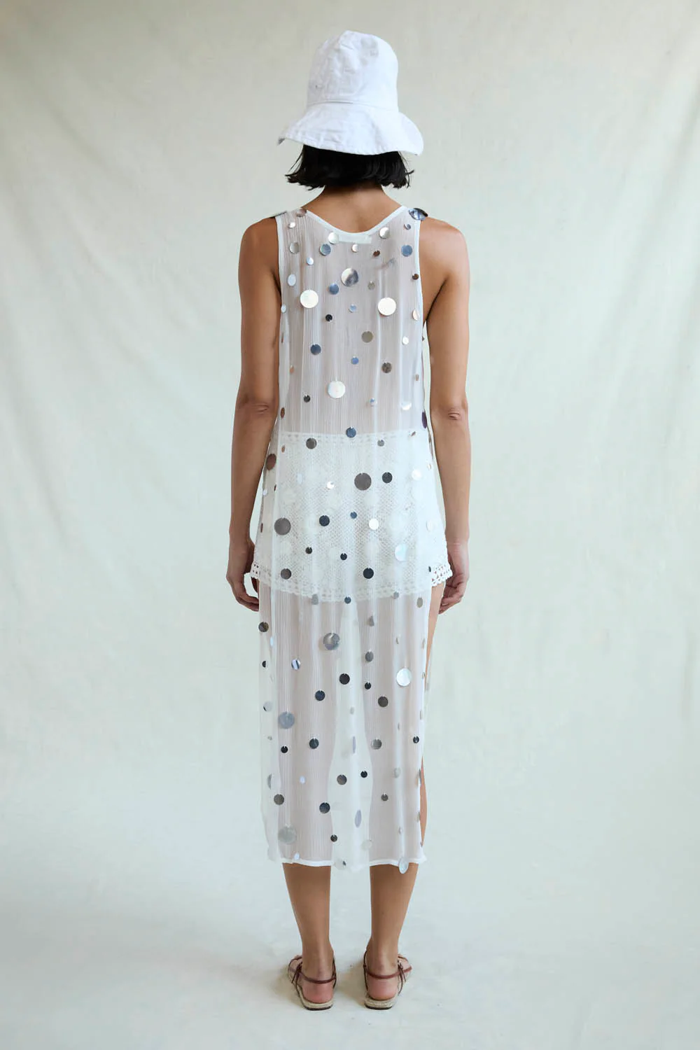 Chloe Sequin Tunic White - Image 3