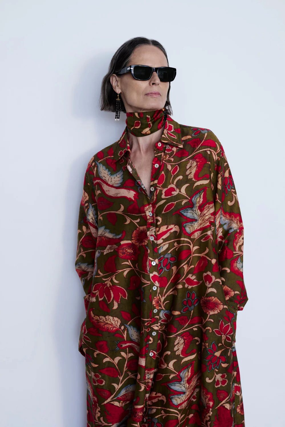 Dove Shirt Dress Olive - Image 3