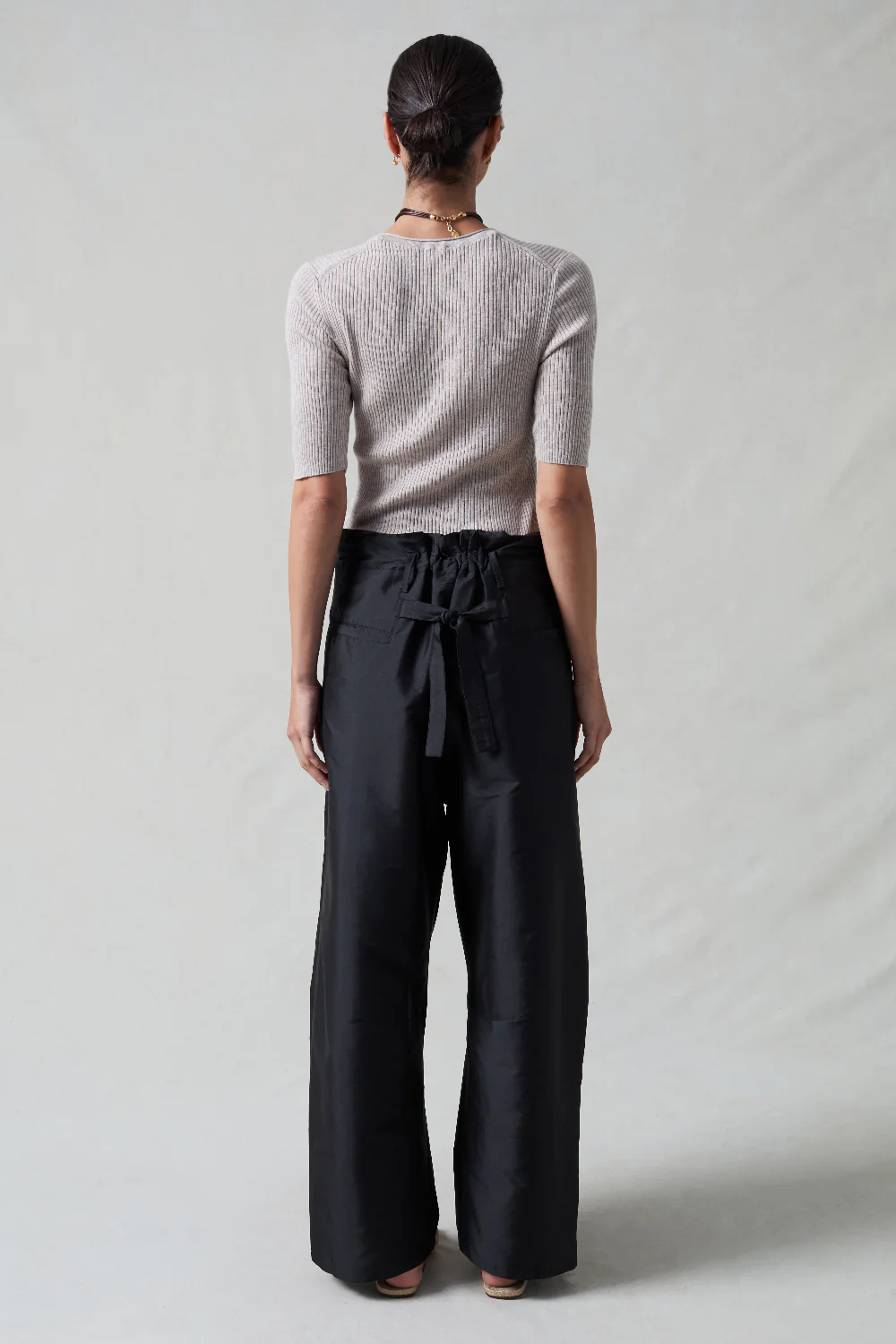 Techno Taffeta Barrel Pant Black - Image 3